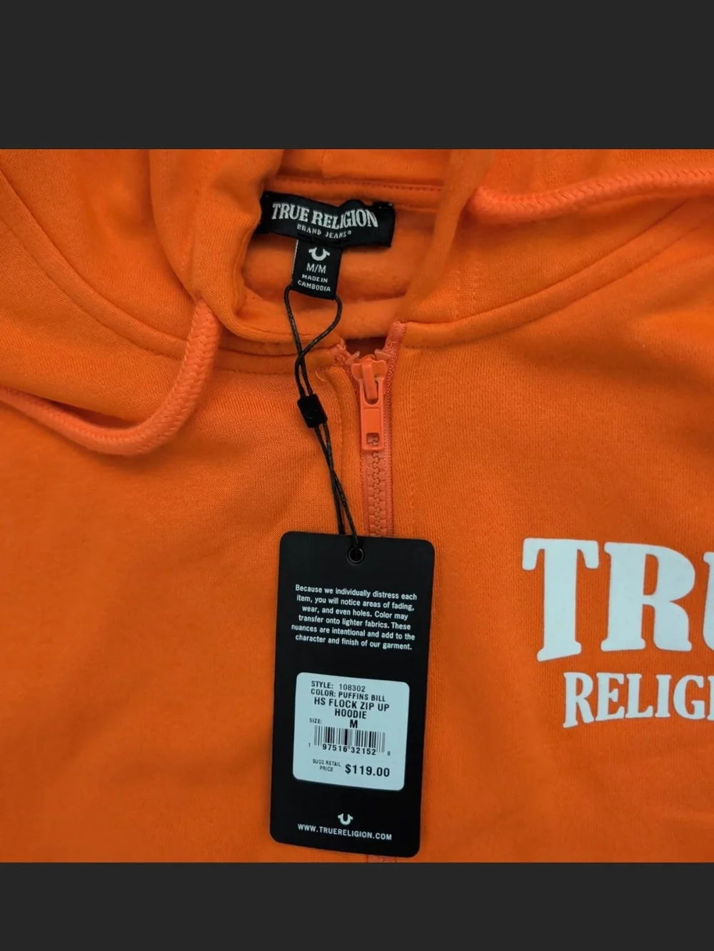 True Religion bright orange